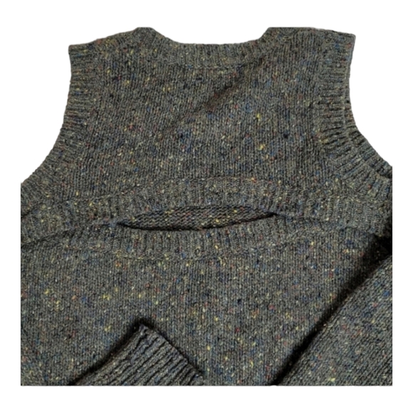 REBECCA MINKOFF Cold Shoulder sweater wool & alpaca crewneck women's S in green - Picture 6 of 12